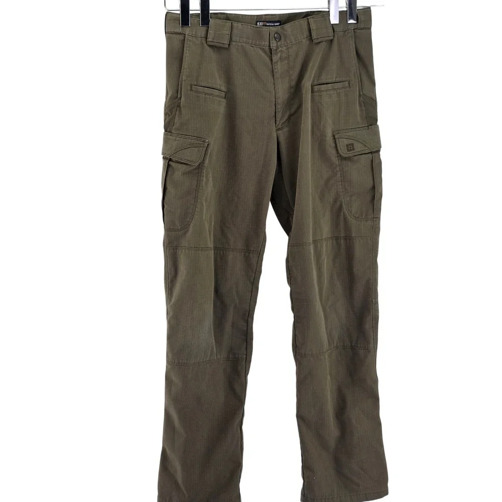 5.11 Tactical Cargo Pants Mens 34x34 Olive Green Ripstop Outdoor Utility Pockets
